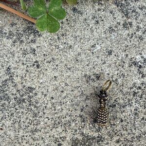 Pineapple Charm Pendant in Antique Gold